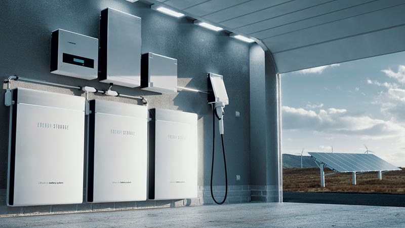 batterie panneaux solaires énergie renouvelable